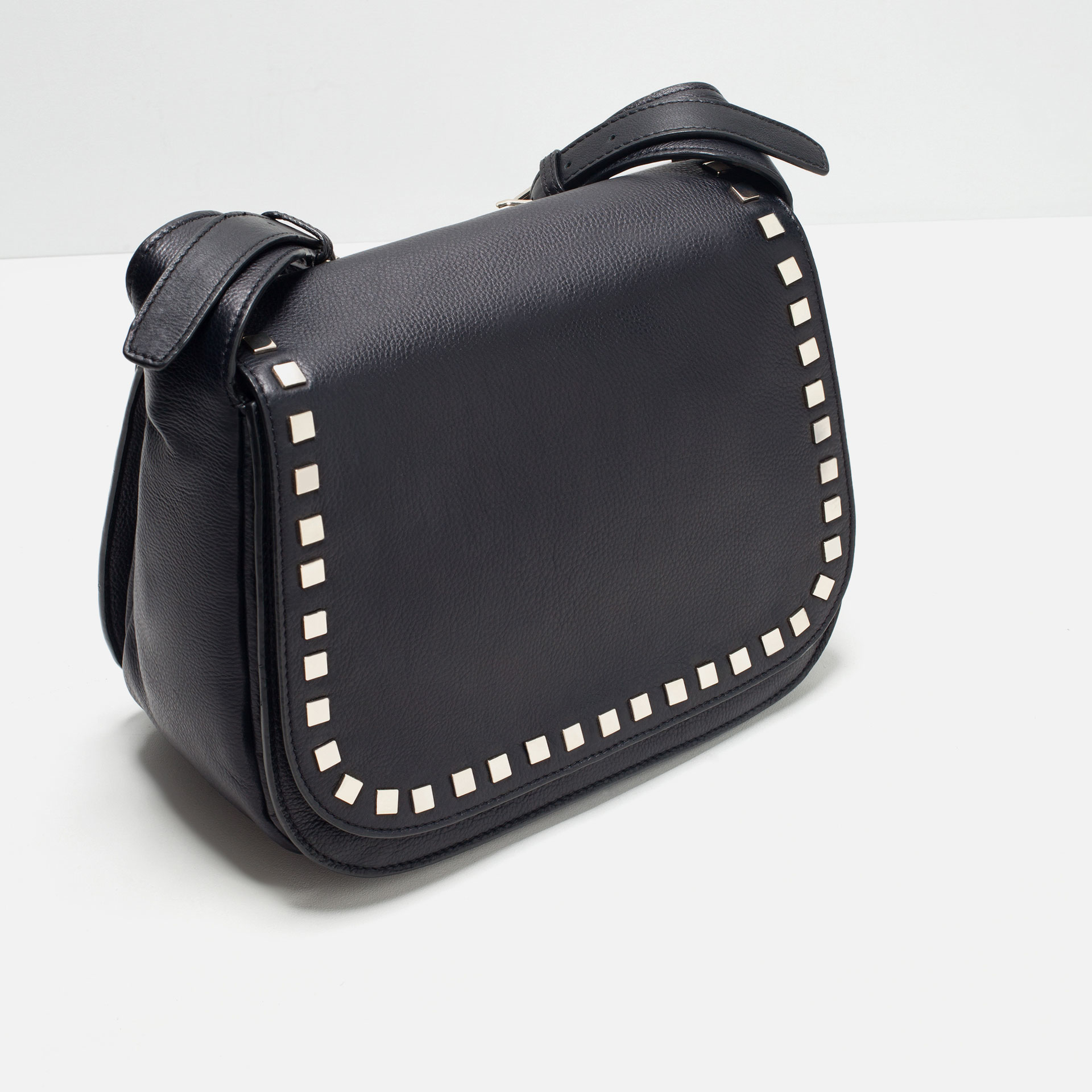 Black Leather Studded Bag | IUCN Water
