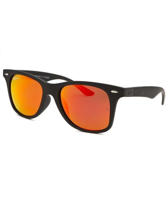 Ray-ban Square Black Sunglasses Red Reflective Lenses in 