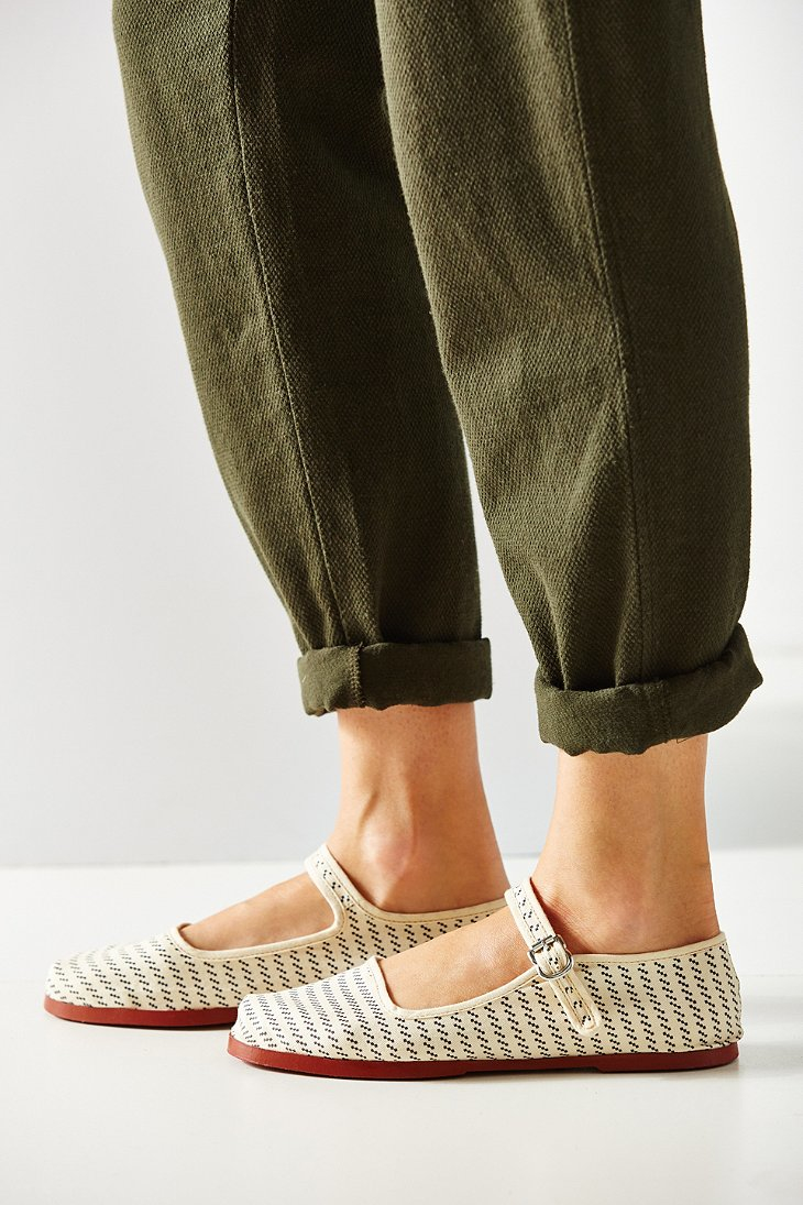 Lyst - Urban Outfitters Printed Mary Jane Flat in Natural