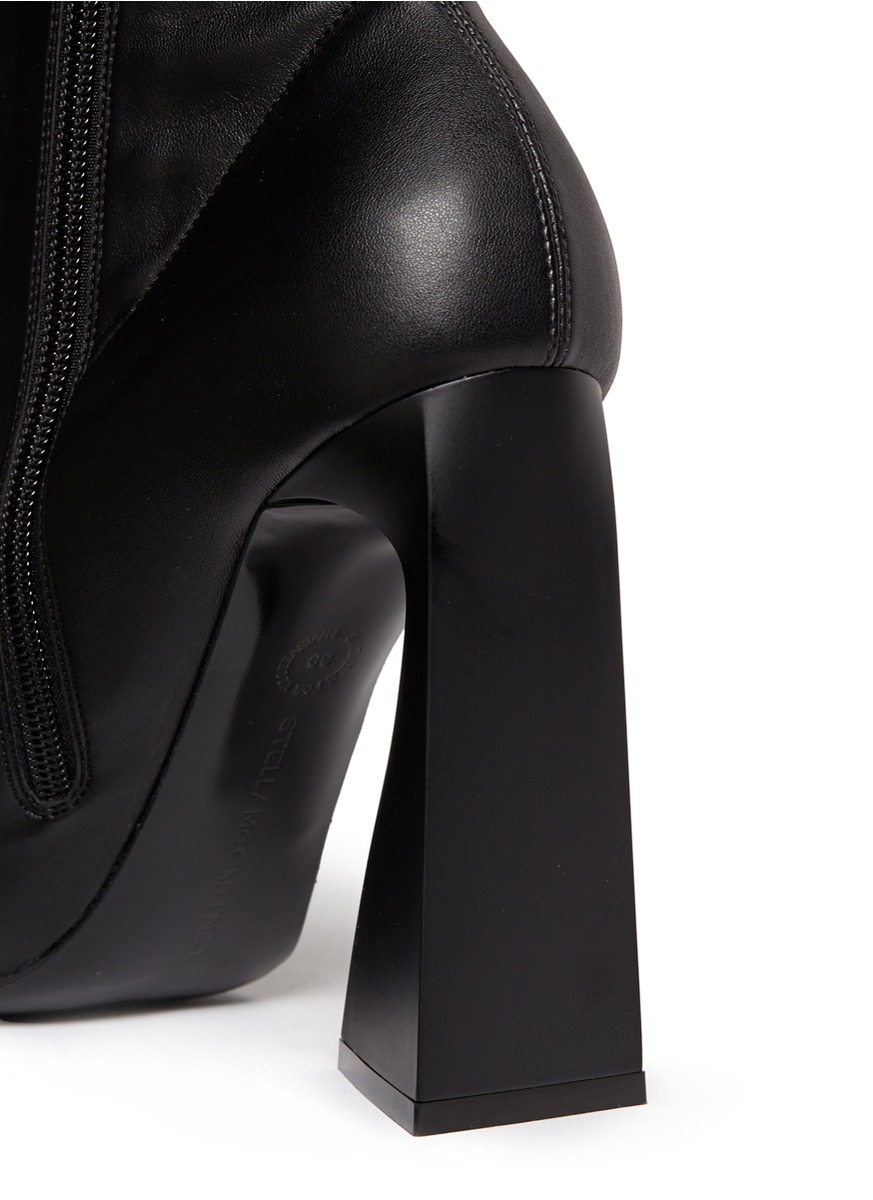 stella mccartney exaggerated block heel platform bootie