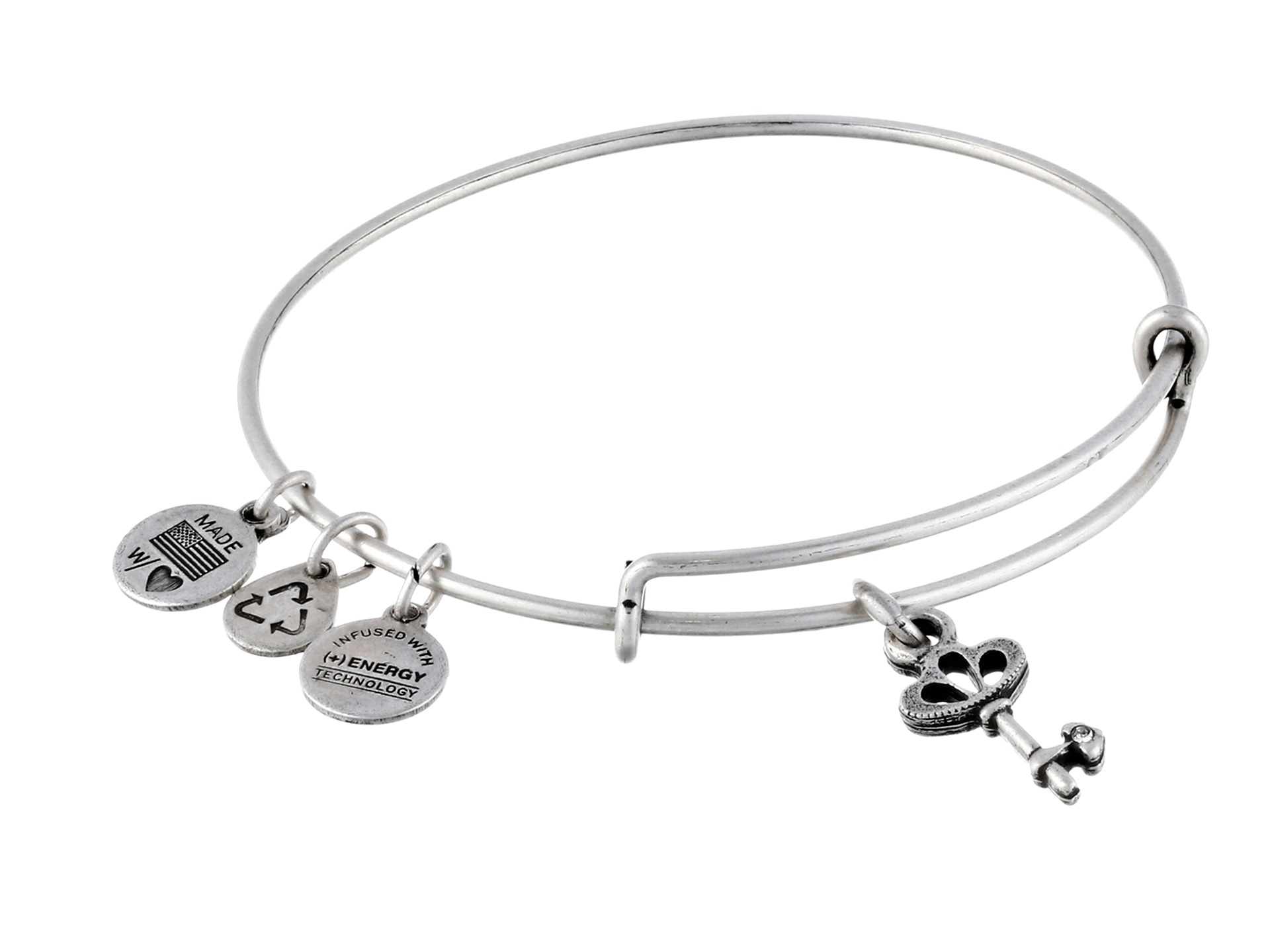 Lyst Alex And Ani Skeleton Key Charm Bangle In Metallic Gallery