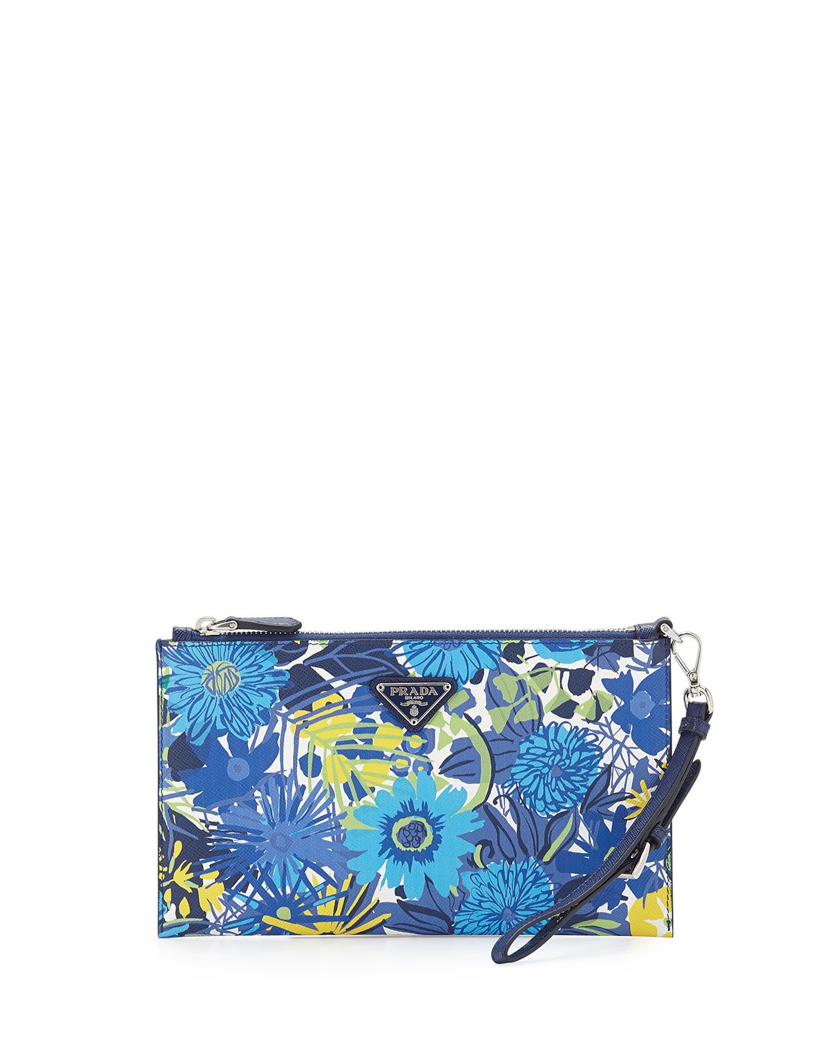 saffiano lux double-zip tote - Prada Floral-Print Saffiano Wristlet in Multicolor (MULTI COLORS ...