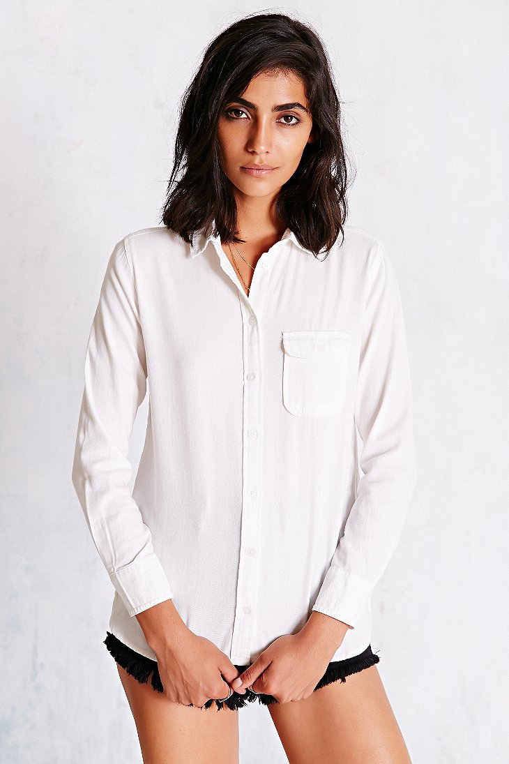 button down shirts white