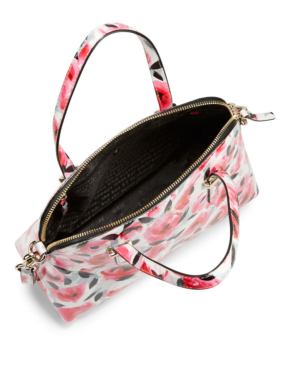 kate spade red floral handbag