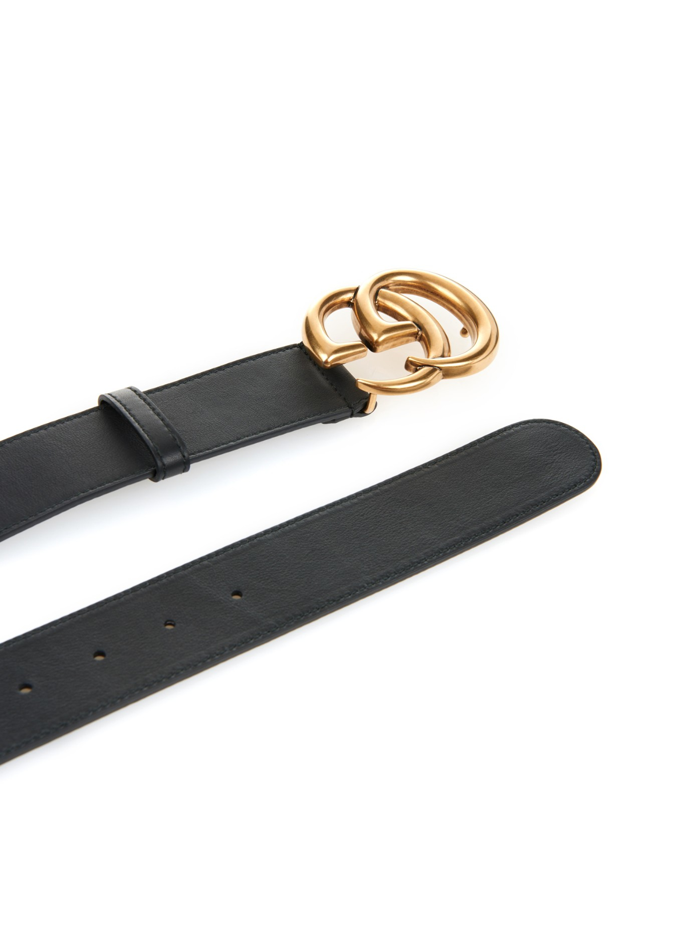 Lyst - Gucci Gg-Logo Leather Belt in Black for Men