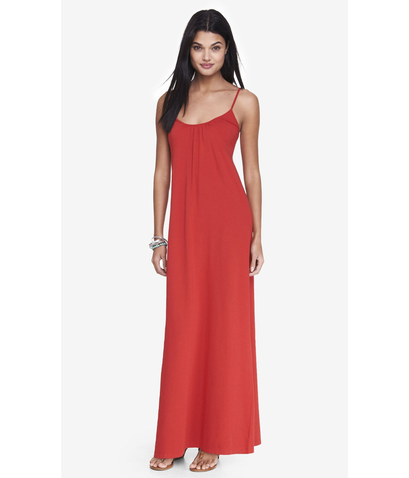 Lyst - Express Red Cut-Out Back Maxi Dress in Red