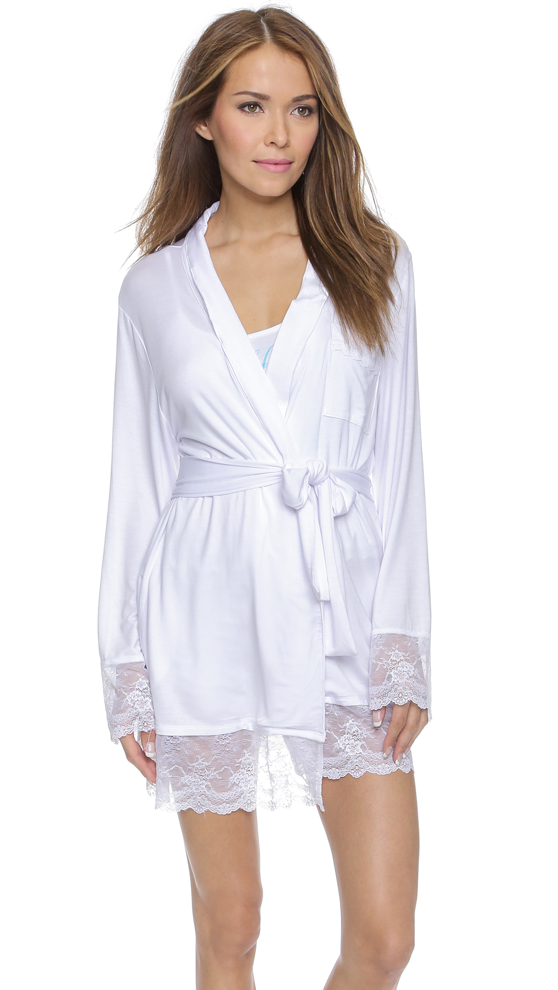 Lyst Wildfox Bride Dressing Robe White Wedding In Gallery