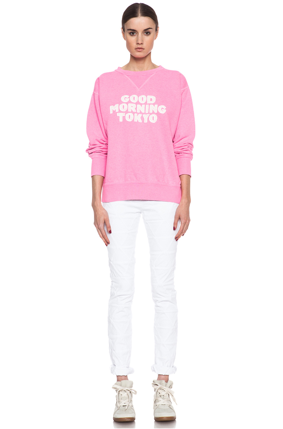 isabel marant pink sweatshirt