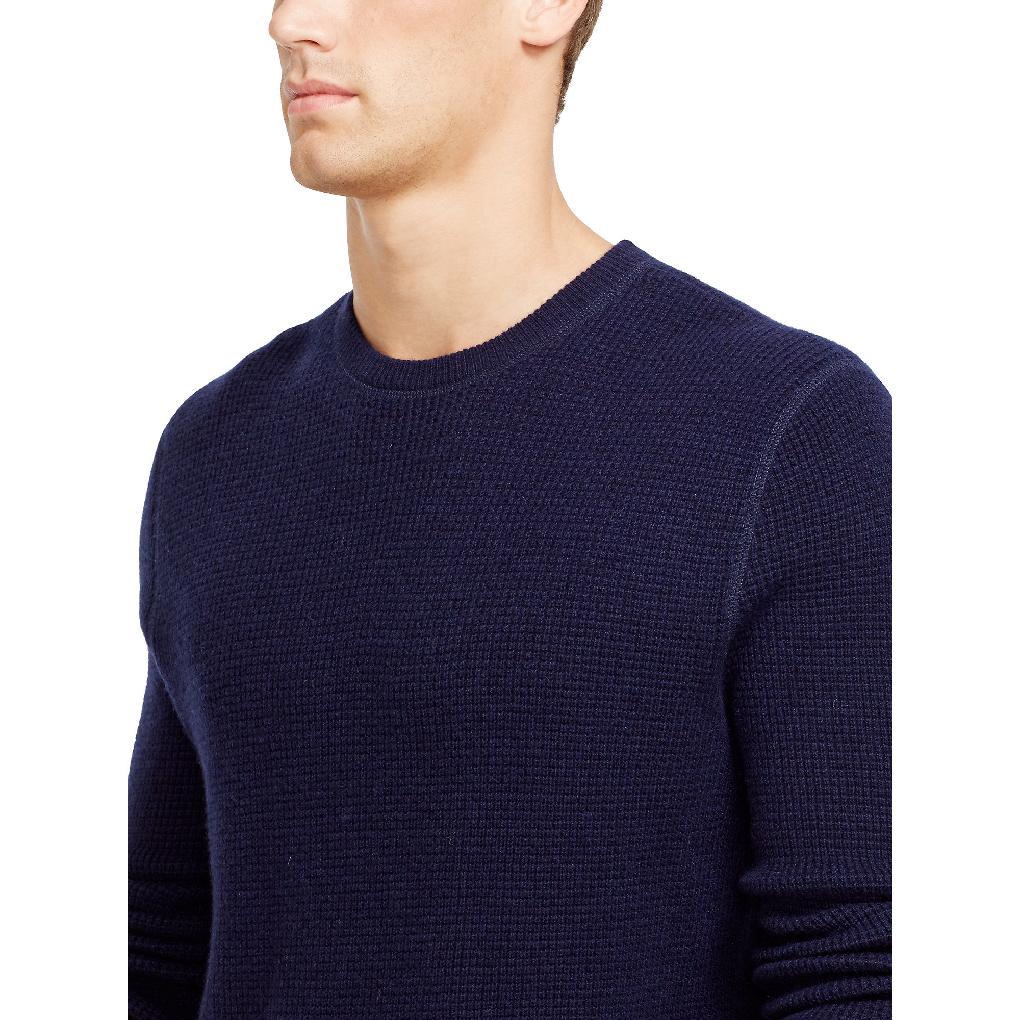 Ralph lauren WaffleKnit Cashmere Sweater in Blue for Men (Navy) Lyst