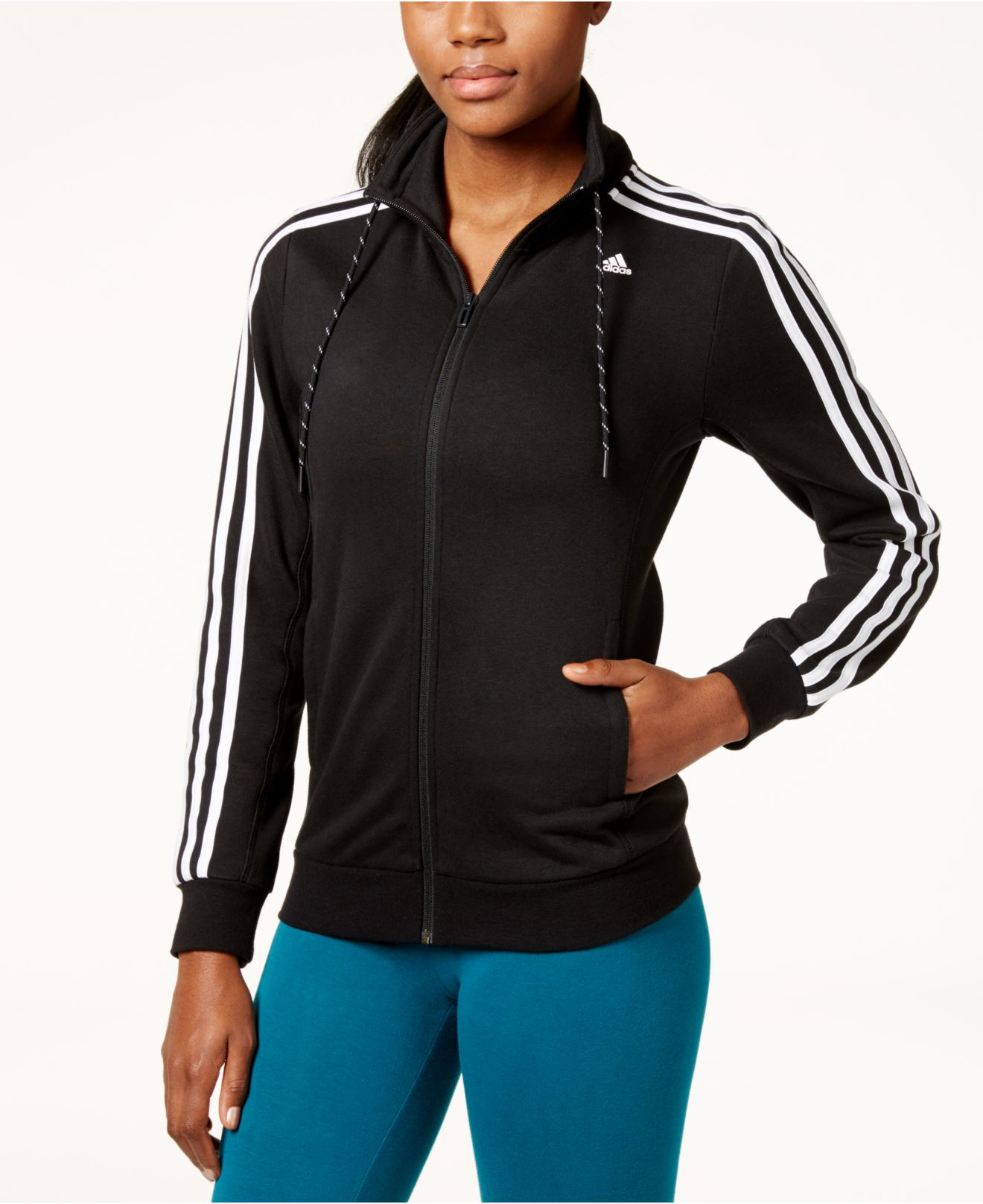 adidas mens black track jacket