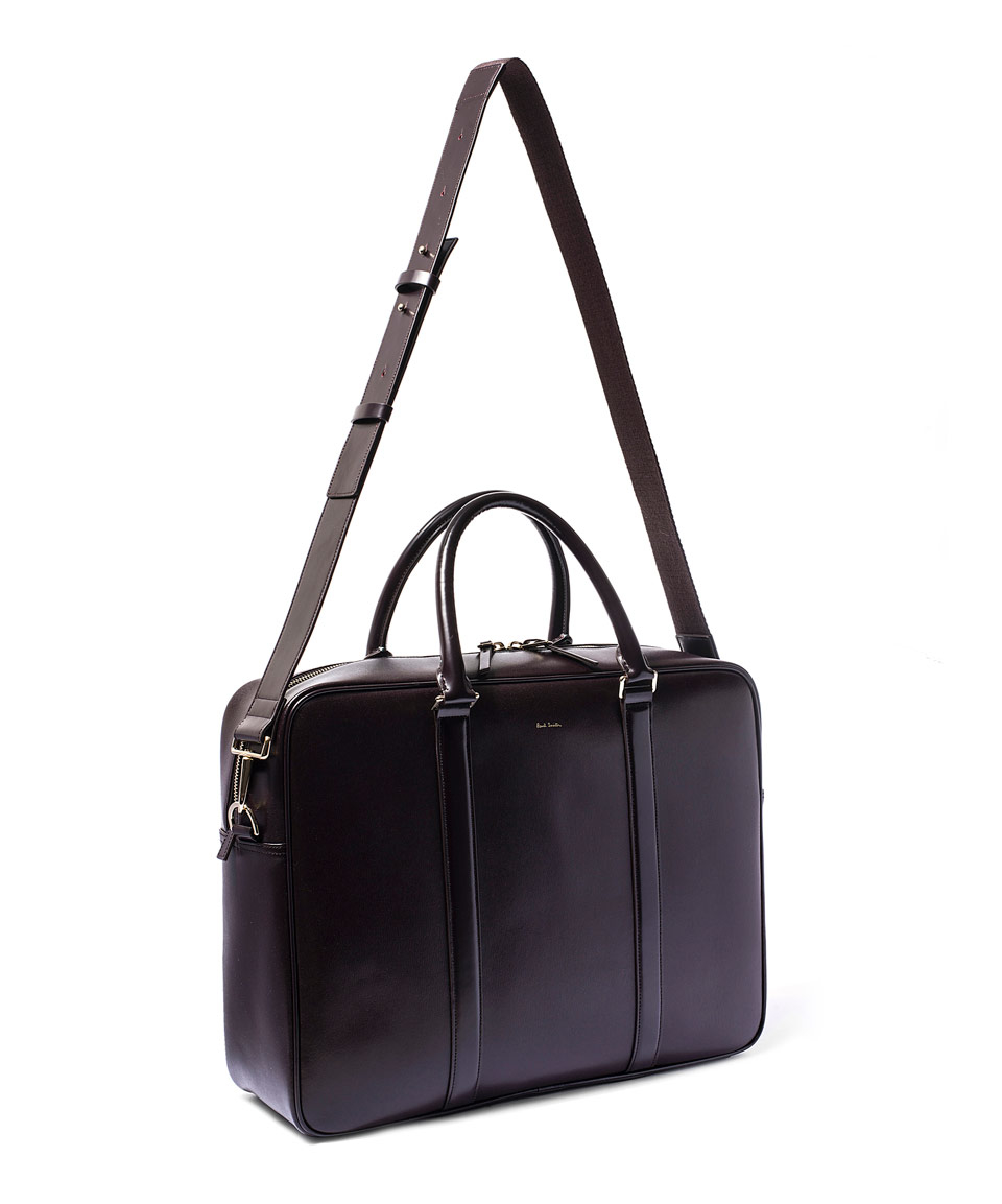 Lyst Paul Smith Burgundy City Embossed 24 Hour Leather Bag In Gallery