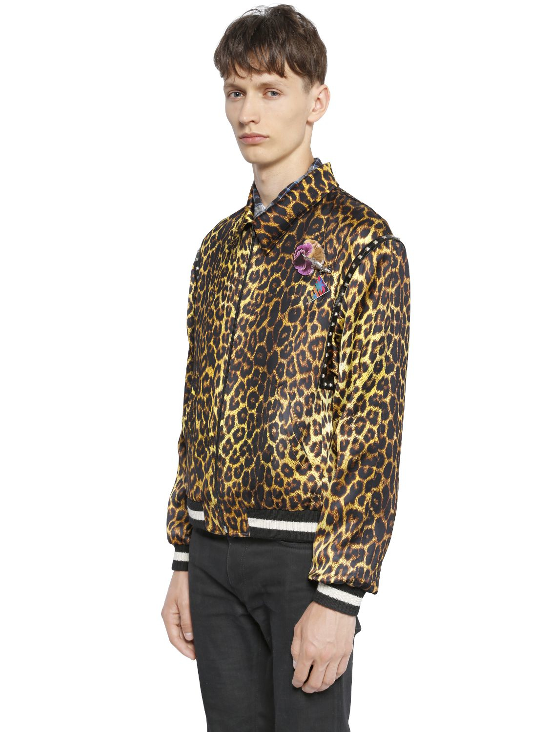 ysl leopard jacket