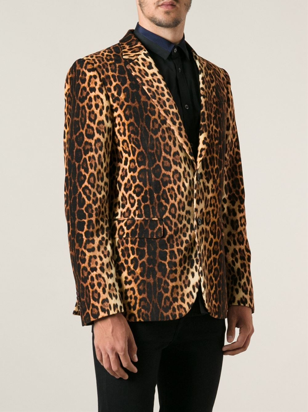 Lyst - Moschino Leopard Print Blazer for Men