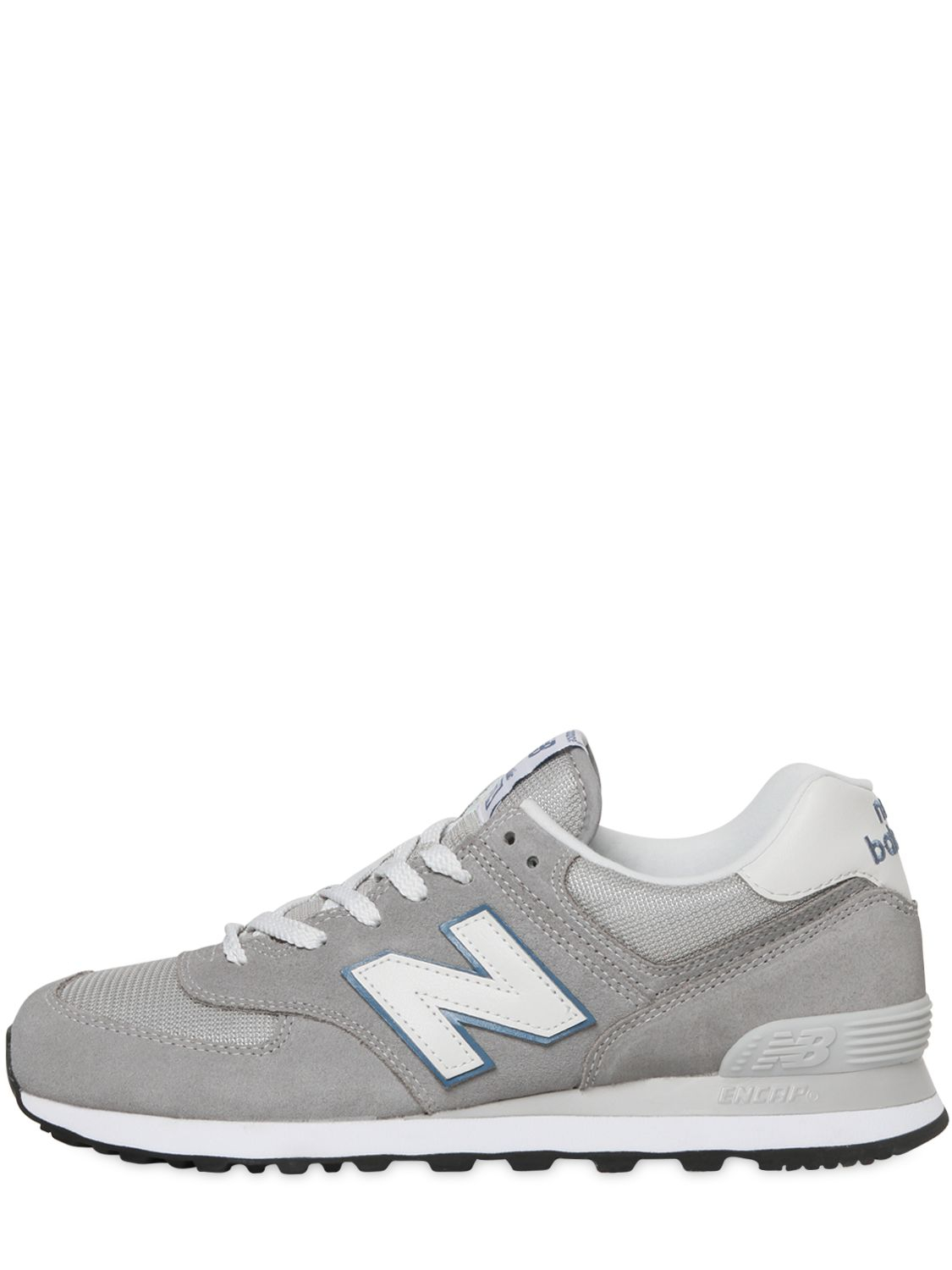 Lyst - New Balance 574 Mesh & Suede Sneakers in Gray for Men
