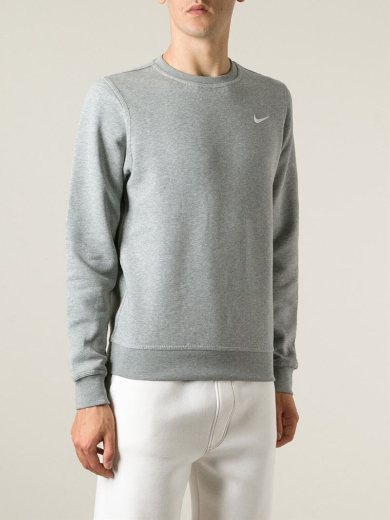 Nike Club Crew Sweatshirt in Gray for Men | Lyst