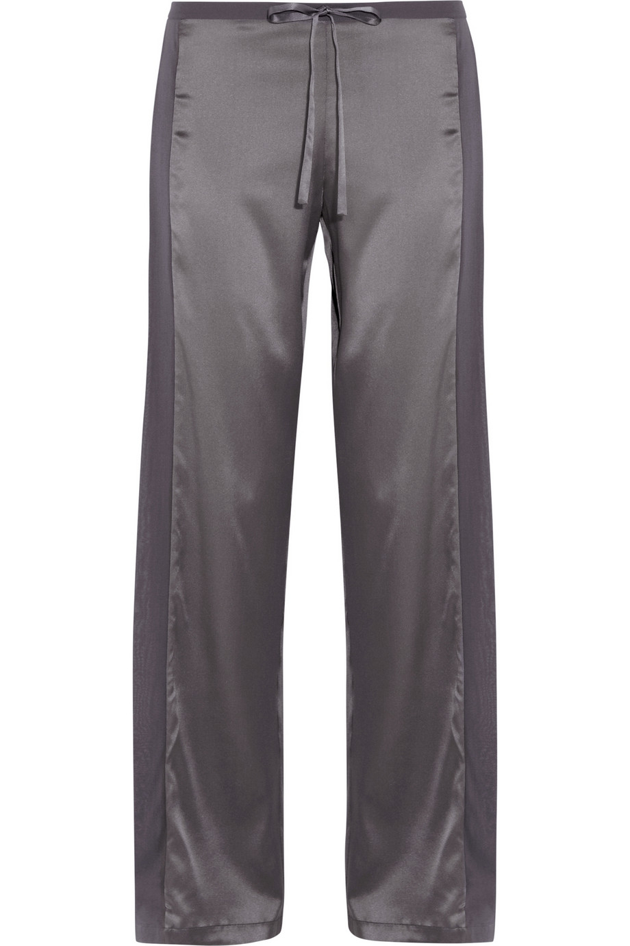 La perla Stretch-Silk Satin Pajama Pants in Purple | Lyst