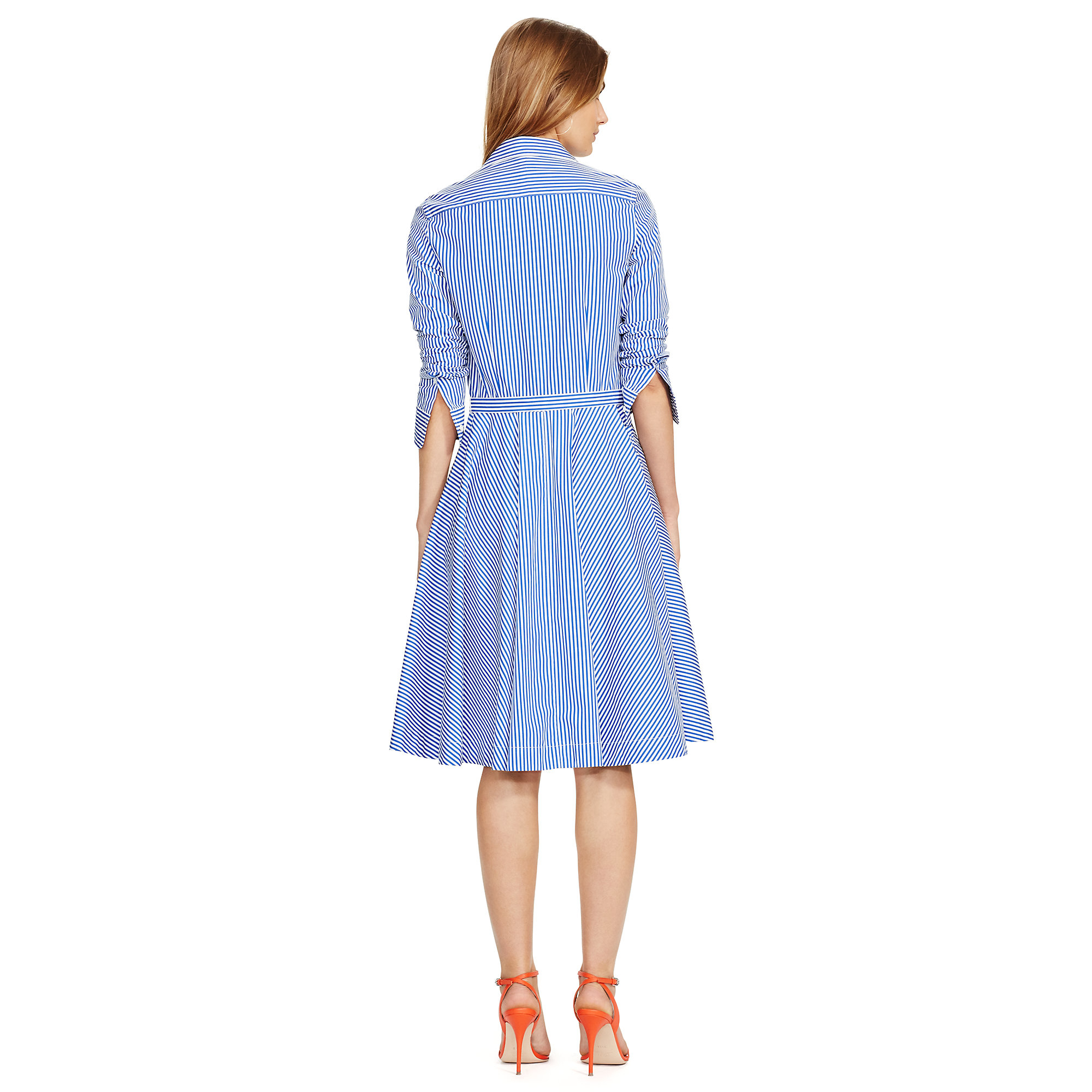 Lyst Polo Ralph Lauren Bengal Striped Shirtdress In Blue Gallery