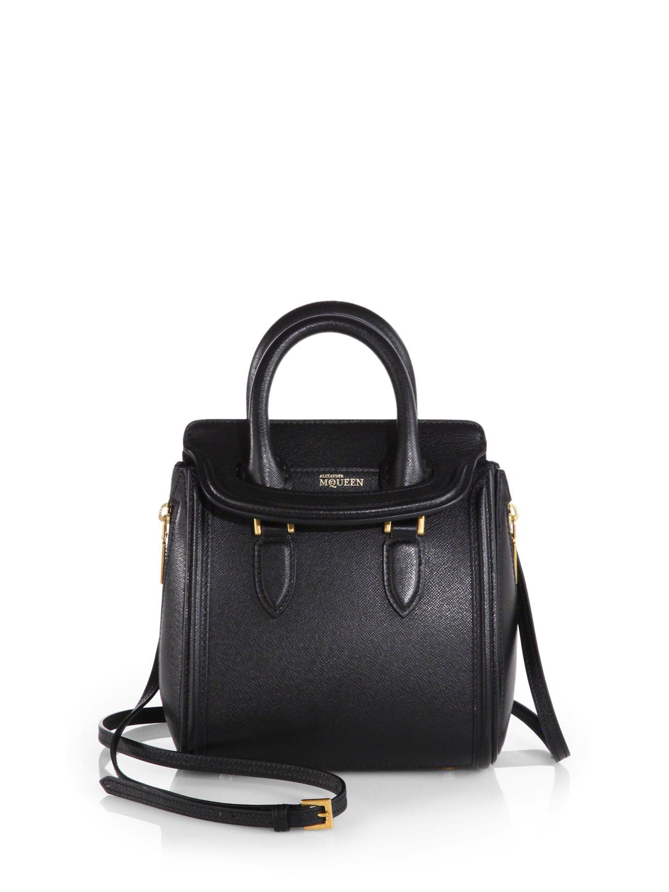 Lyst Alexander Mcqueen E Mini Crossbody Bag In Black Gallery