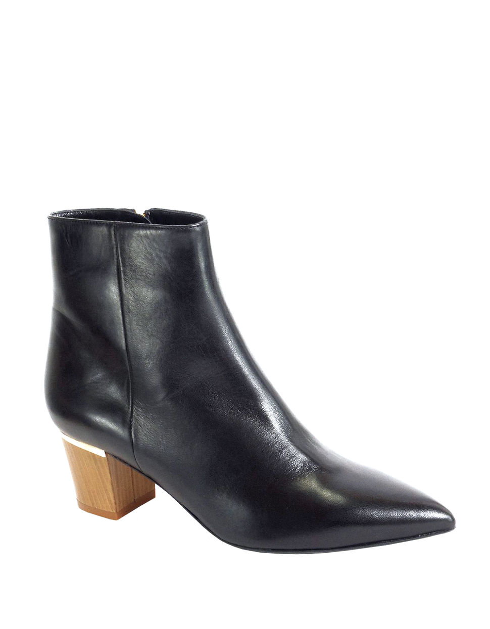 Kate spade Christina Leather Booties in Black | Lyst
