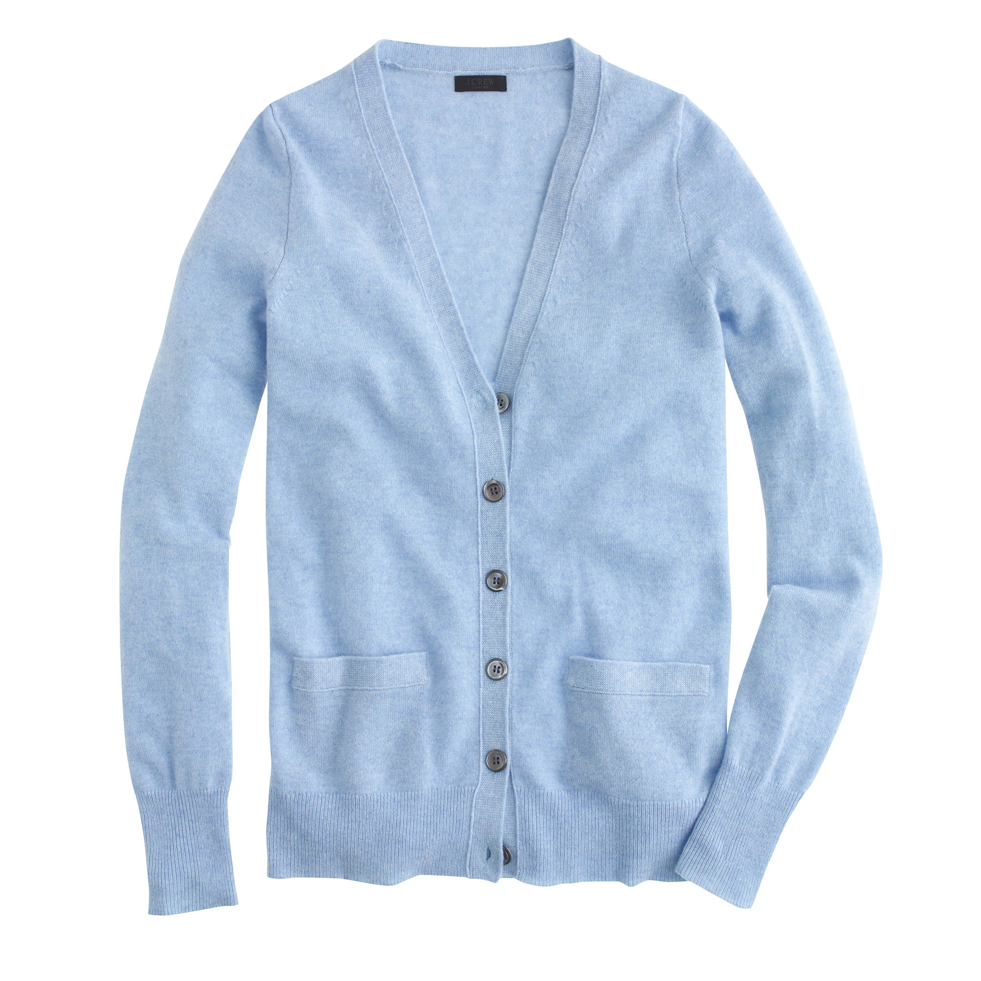 J.crew Collection Cashmere Boyfriend Cardigan Sweater in Blue (hthr