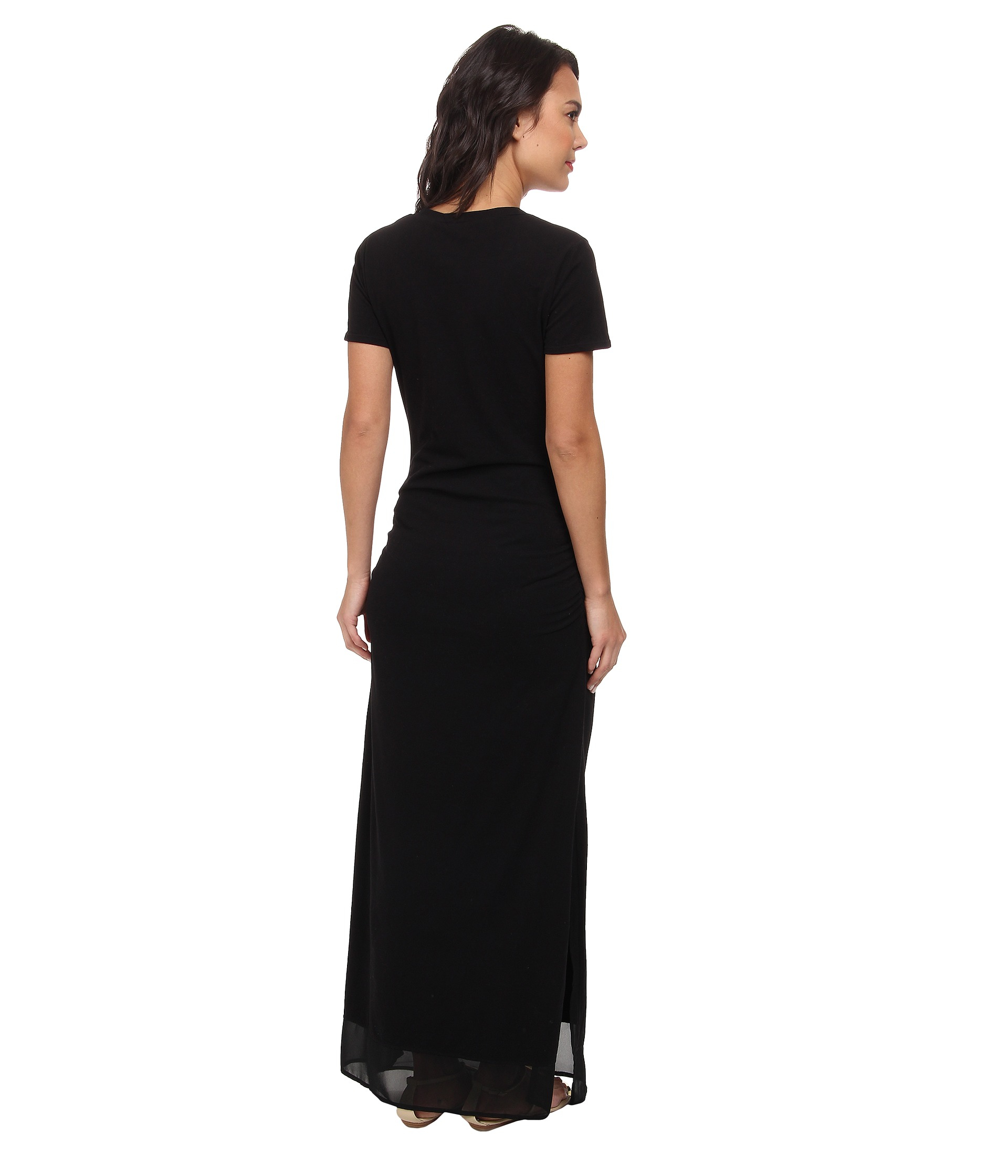 long t shirt dress black