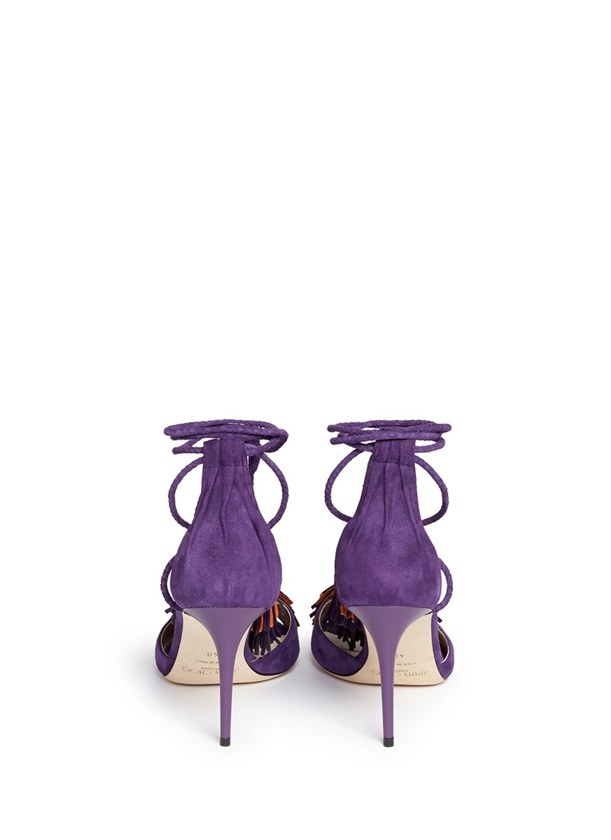 jimmy choo tassel heels