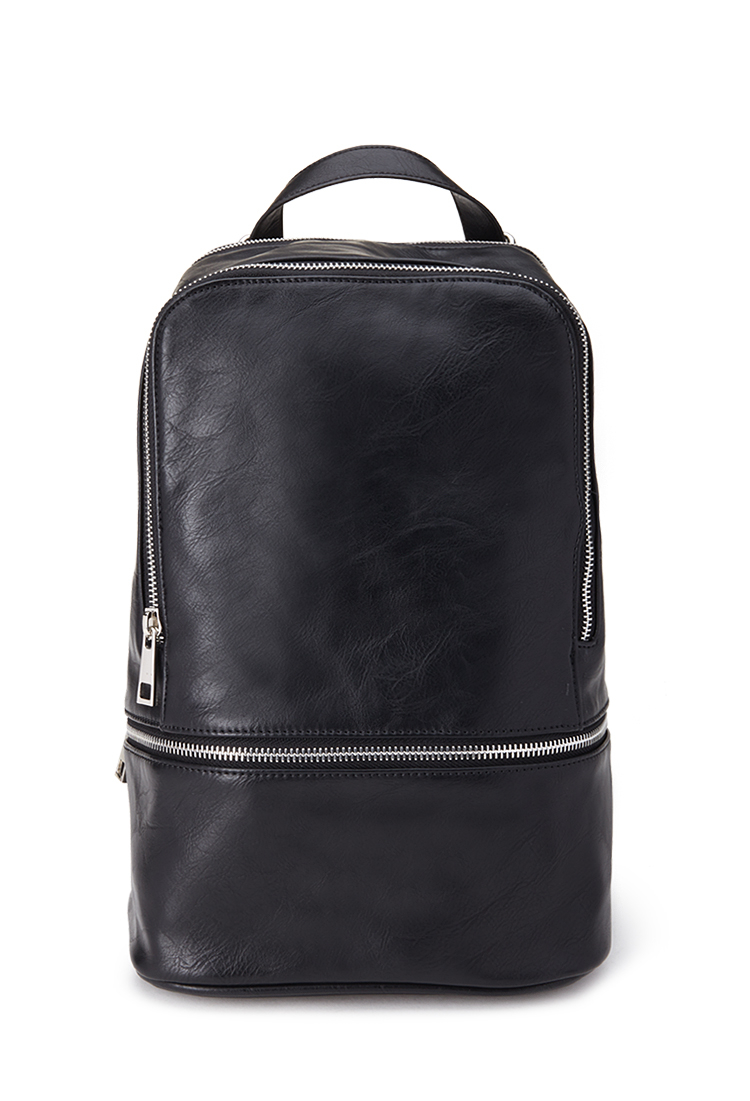 Lyst - Forever 21 Mini Faux Leather Backpack in Black