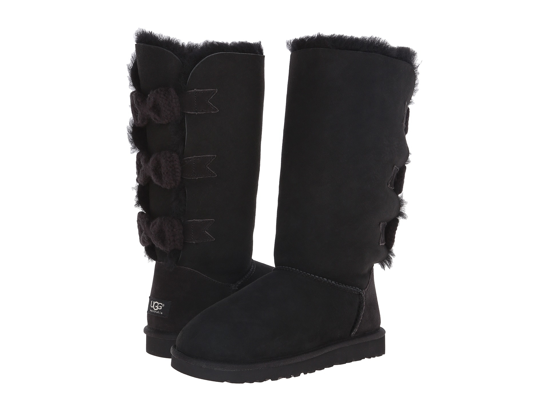 Ugg Tall Bailey Knit Bow in Black | Lyst