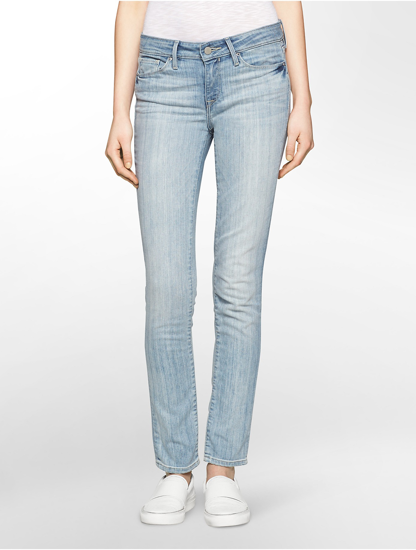 super light wash jeans