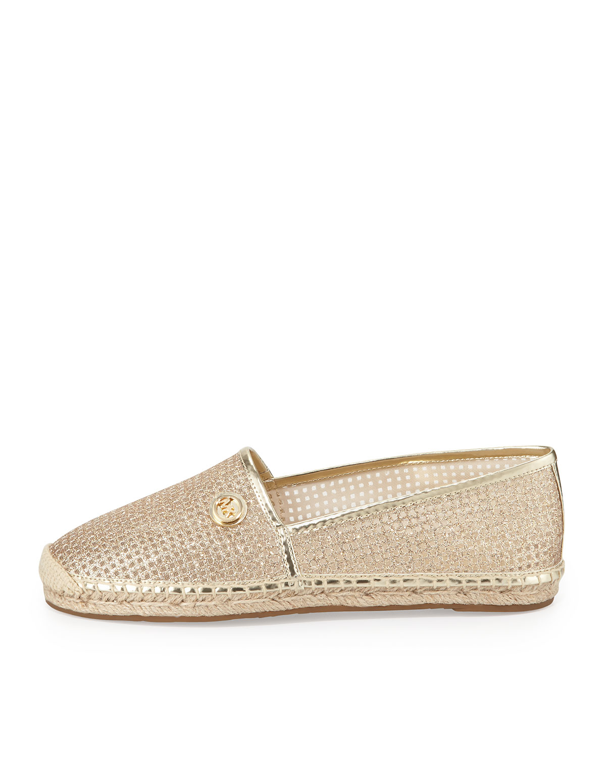 Michael michael kors Kendrick Perforated Mesh Espadrille in Gold (PALE ...