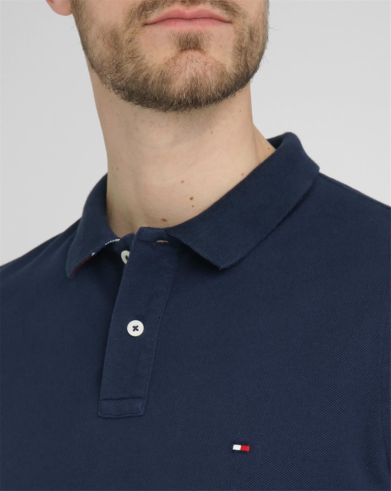 Tommy hilfiger Navy Premium Piqué Long Sleeve Polo Shirt in Blue for ...