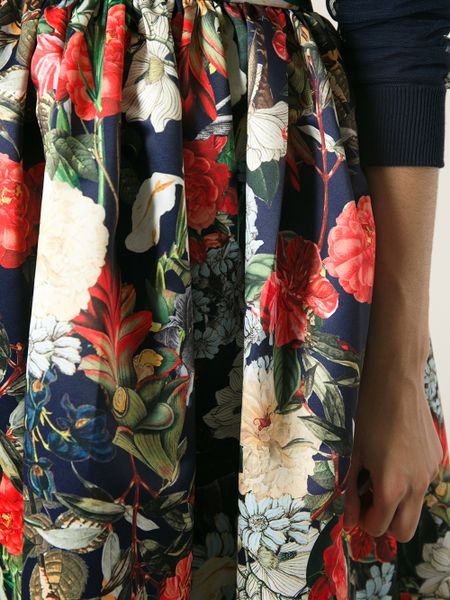 Alice + Olivia Flower Print Maxi Skirt in Multicolor (multicolour) | Lyst