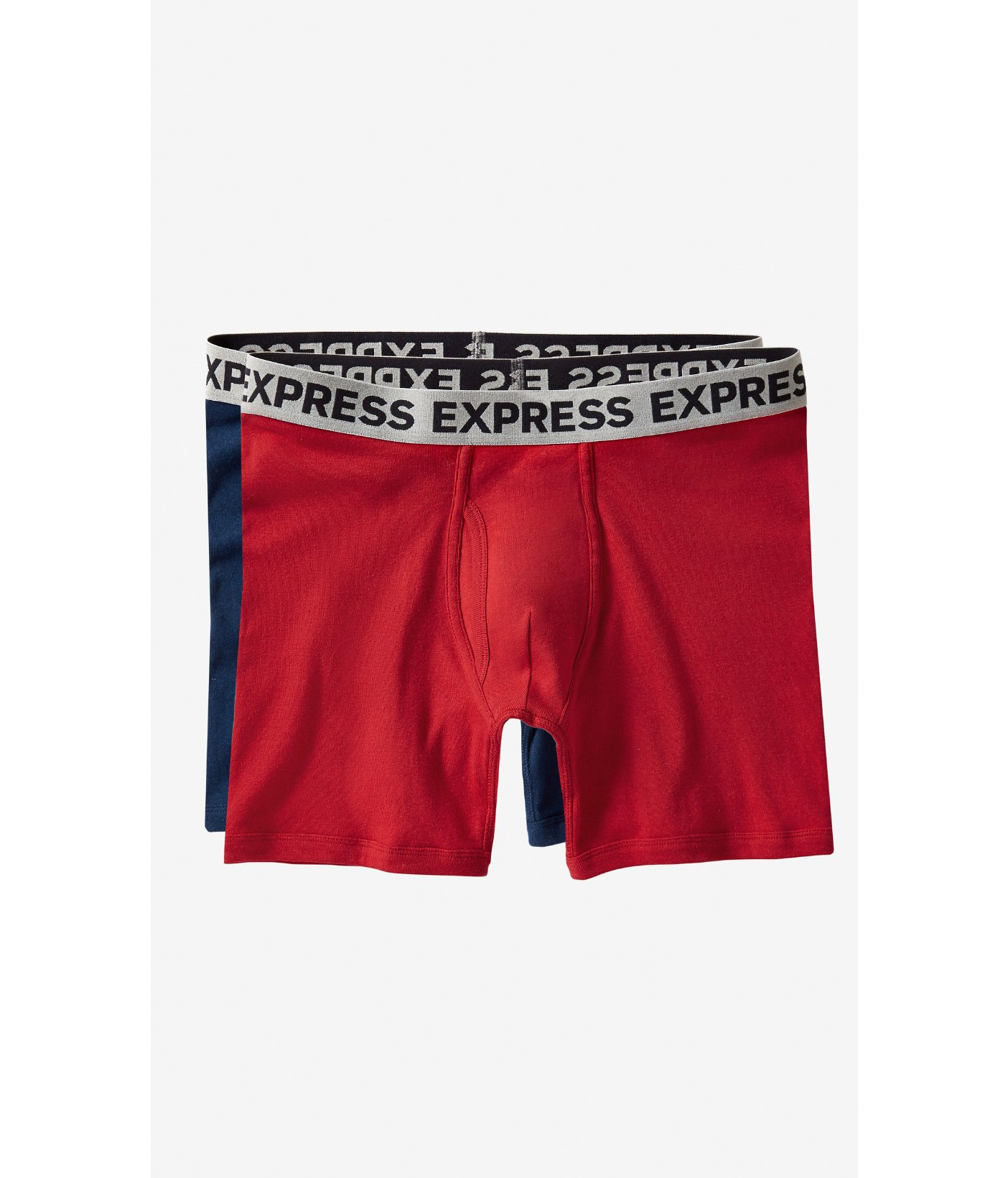 Express 2-pack Ribbed Cotton Boxer Briefs in Blue for Men | Lyst