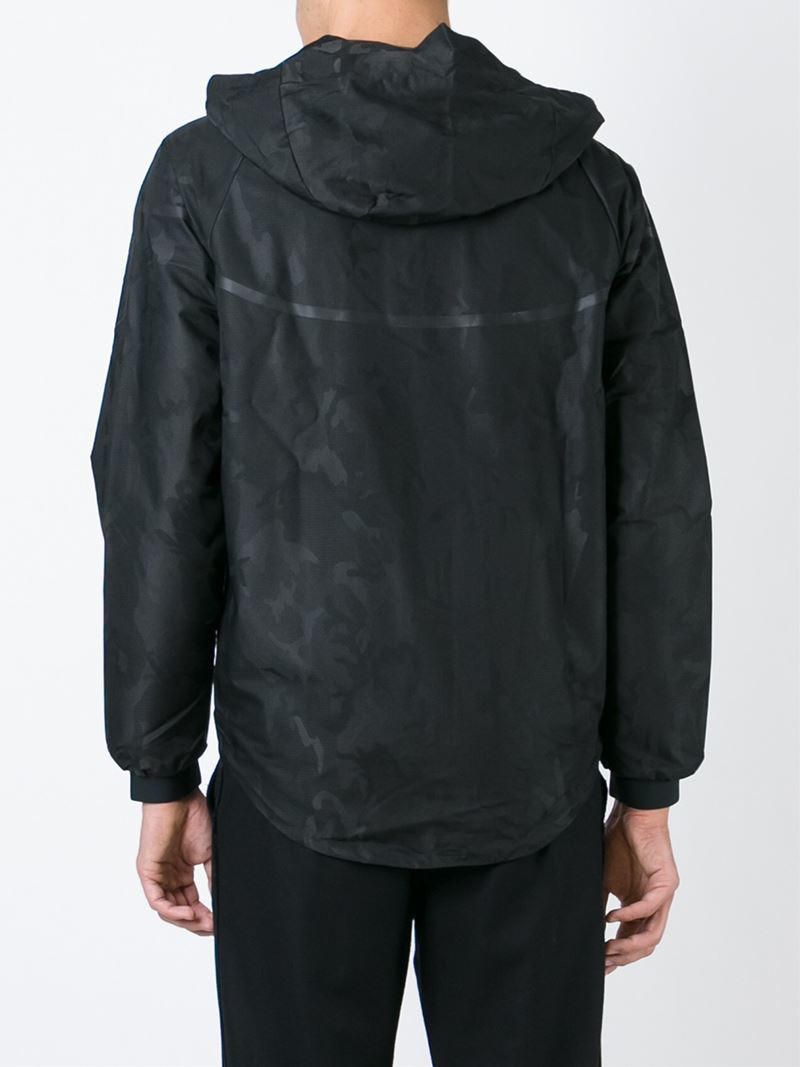 Lyst - Nike Camouflage Hooded Windbreaker in Black for Men