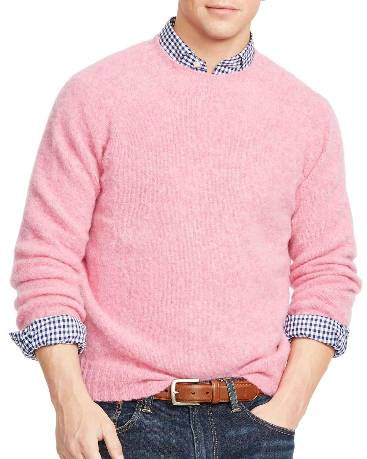 Lyst - Ralph lauren Polo Wool-cashmere Crewneck Sweater in Purple for Men