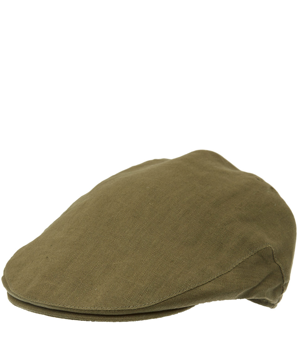 Lyst - Christys' Green Linen Flat Cap in Green for Men