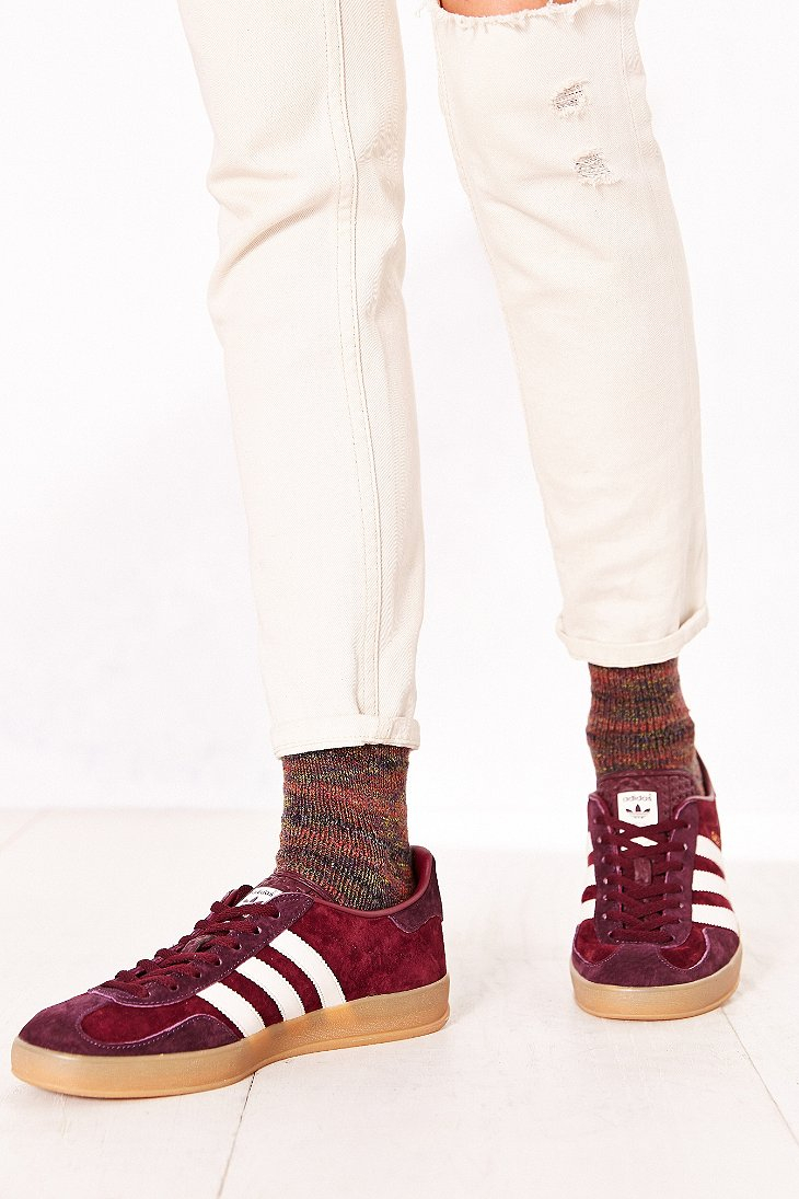 Lyst - Adidas Originals Gazelle Gum-Sole Indoor Sneaker in Purple