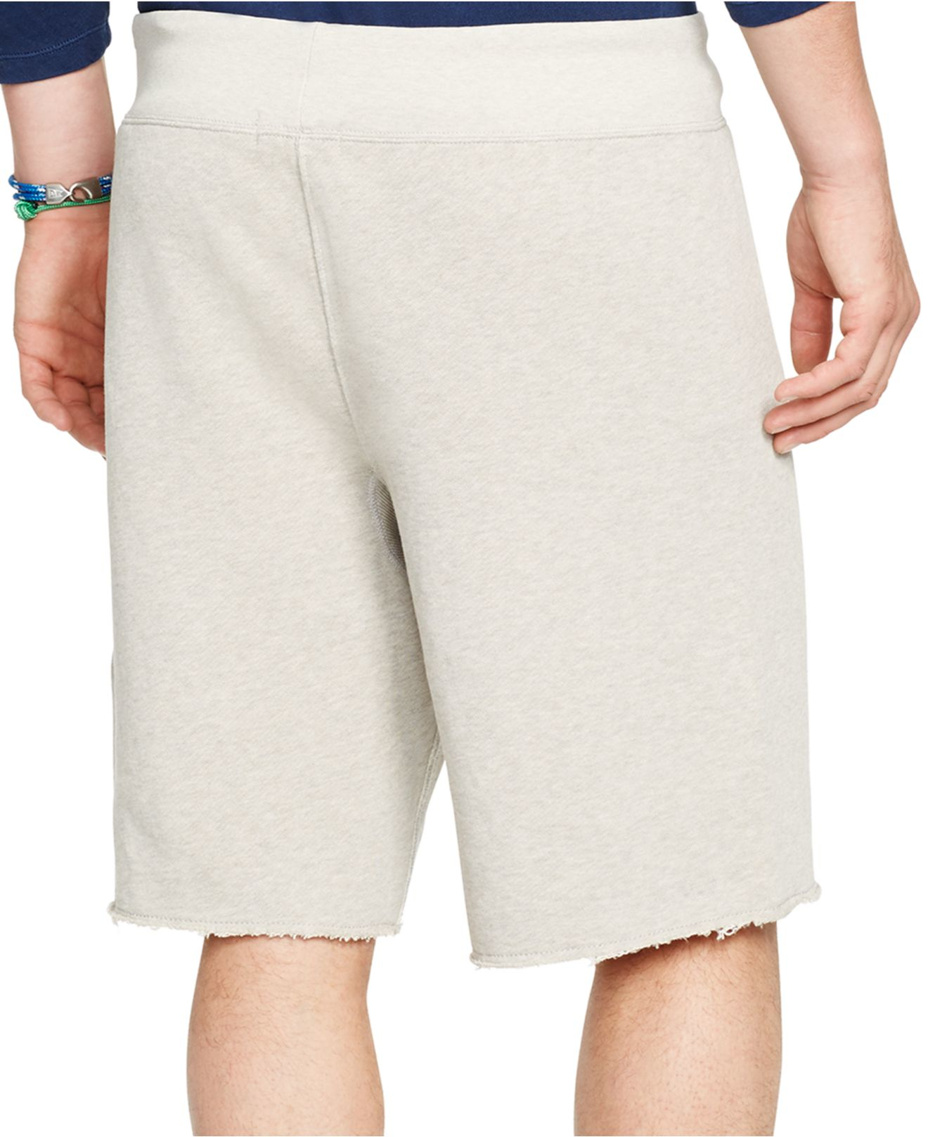 drawstring fleece shorts