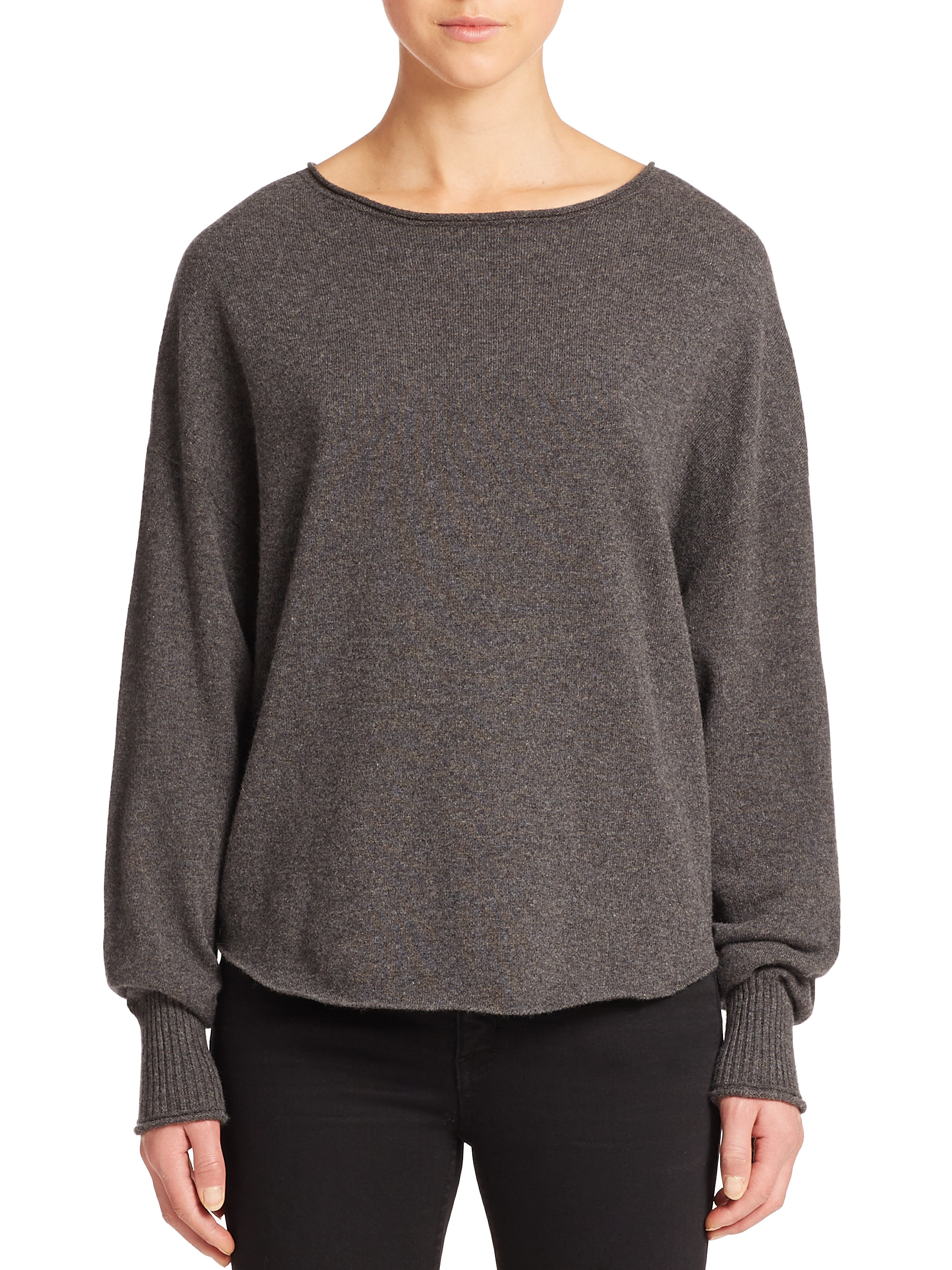 Lyst - Helmut Lang Oversized Cashmere Sweater in Gray