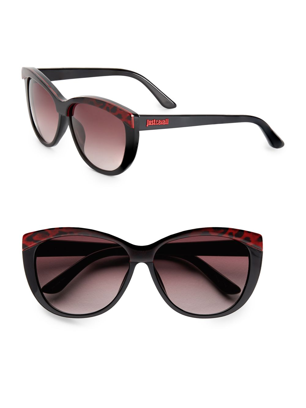 Lyst - Just cavalli 60mm Two-tone Cat's-eye Sunglasses in Black