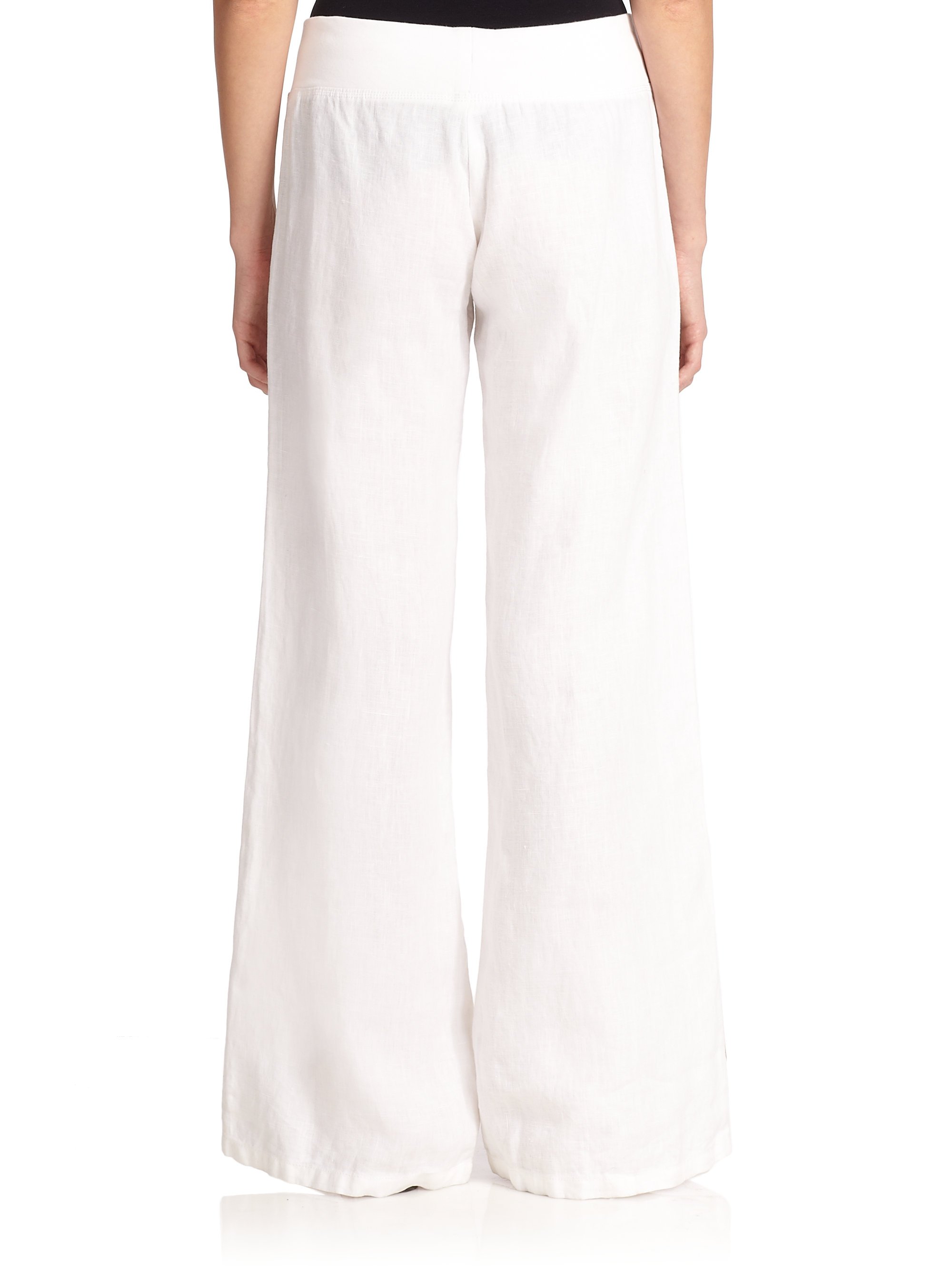 white beach pants