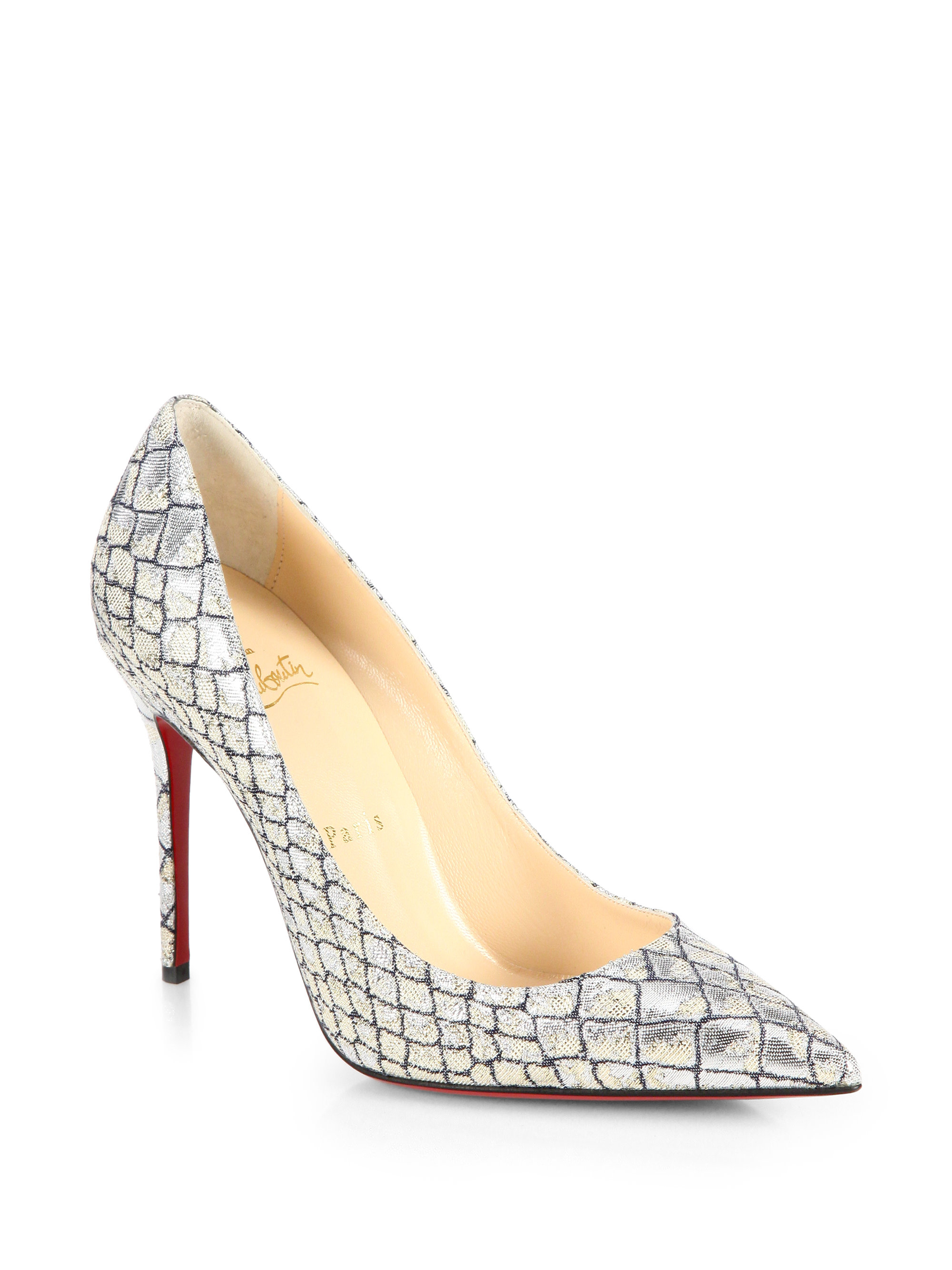 christian louboutin decollete 554 silver christian louboutin decollete 554 silver