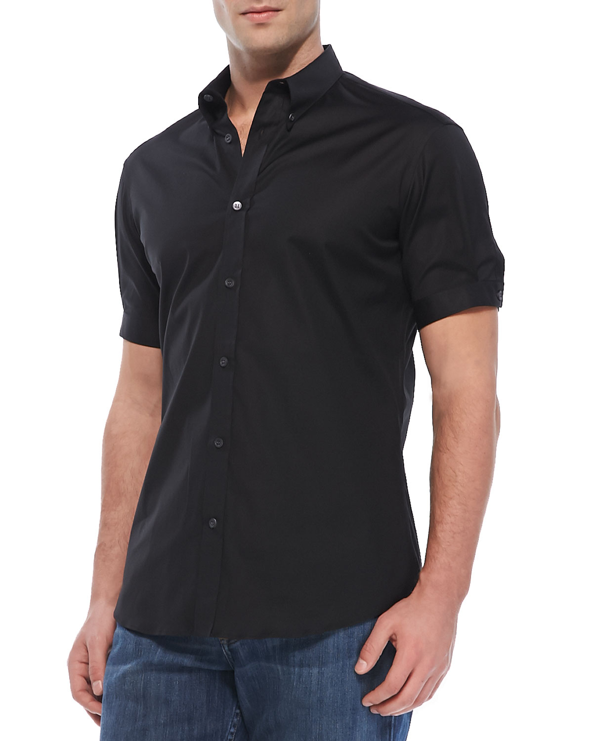 Lyst - Alexander Mcqueen Short-Sleeve Button-Down Shirt in ...