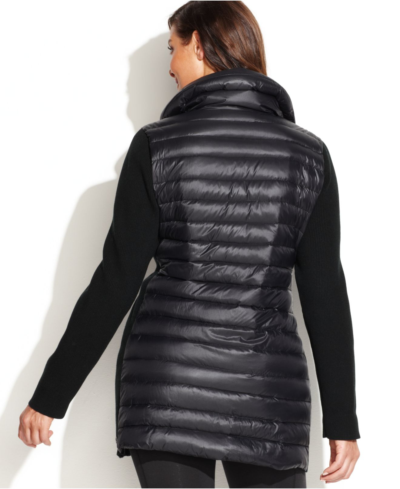 Lyst - Calvin Klein Performance Plus Size Asymmetrical Puffer Jacket in ...