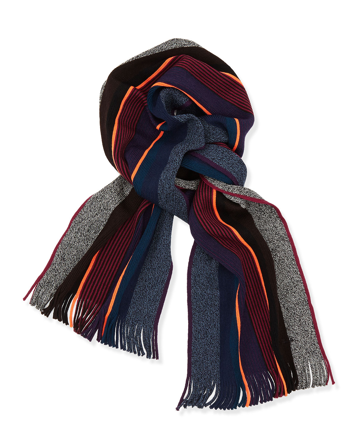 Paul smith Mens Twisted Wool Stripe Scarf in Multicolor for Men (blue