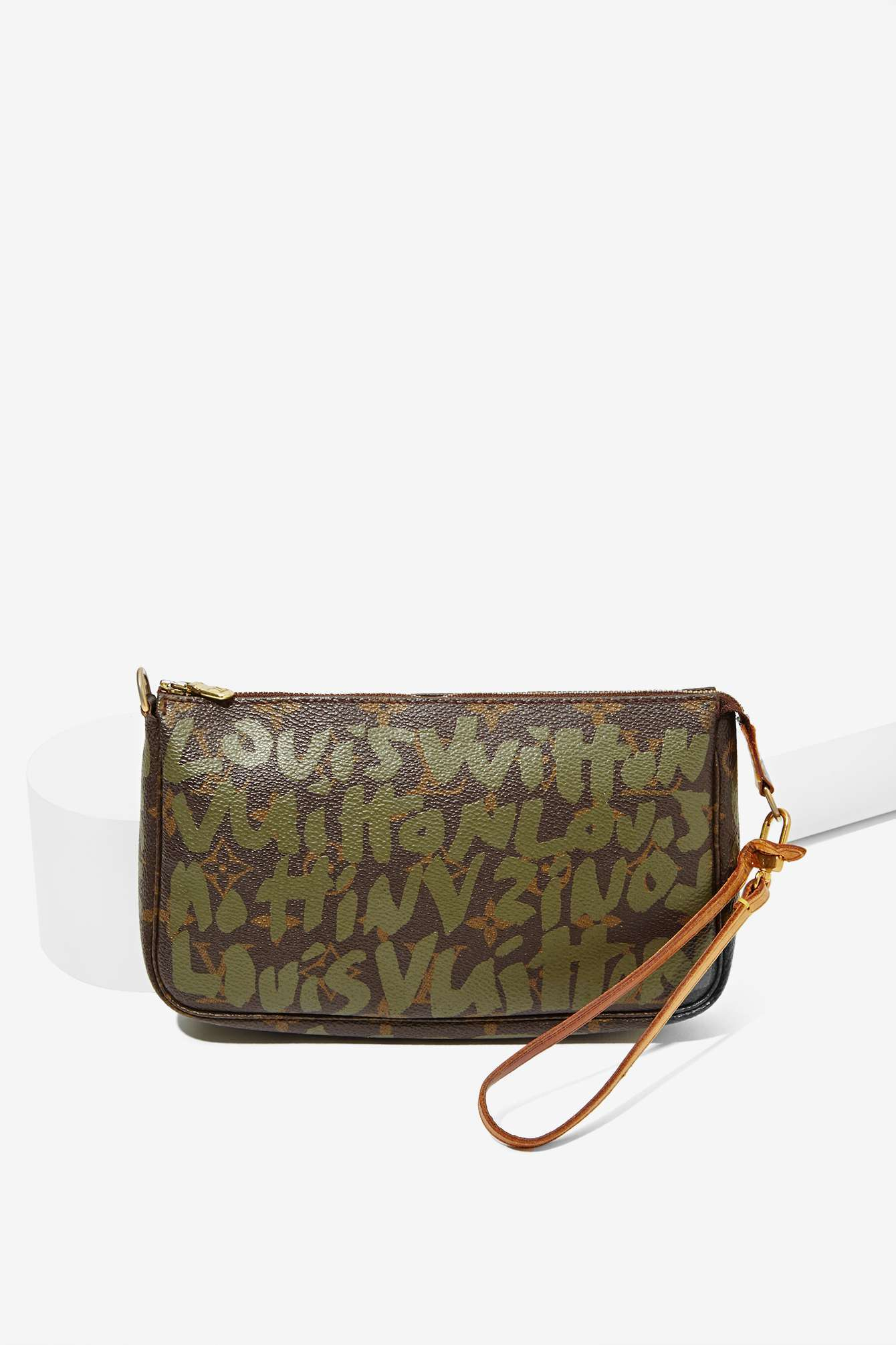 Lyst - Nasty Gal Vintage Louis Vuitton Monogram Sprouse Olive Pochette in Green