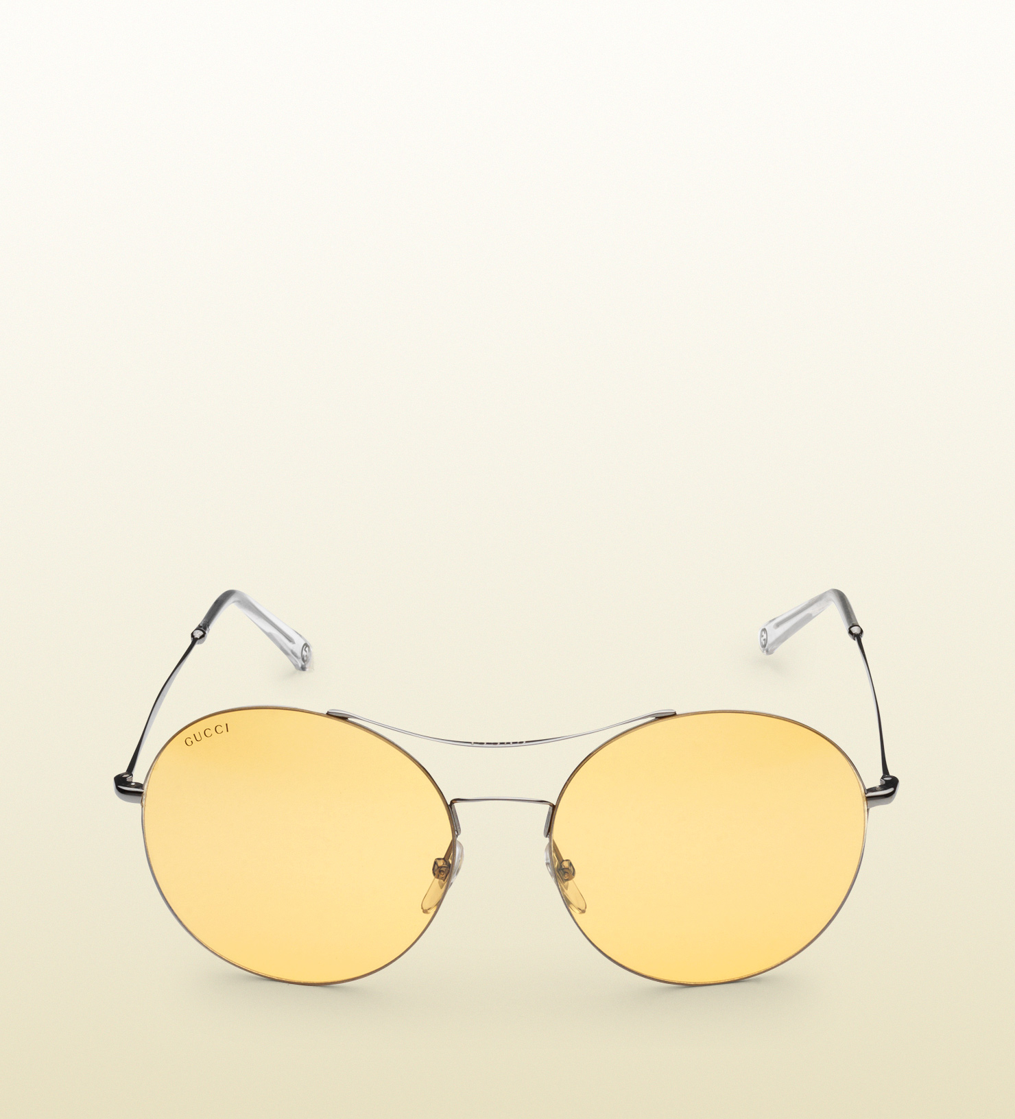 Gucci Techno Color Ultra-light Round Sunglasses in Yellow for Men | Lyst