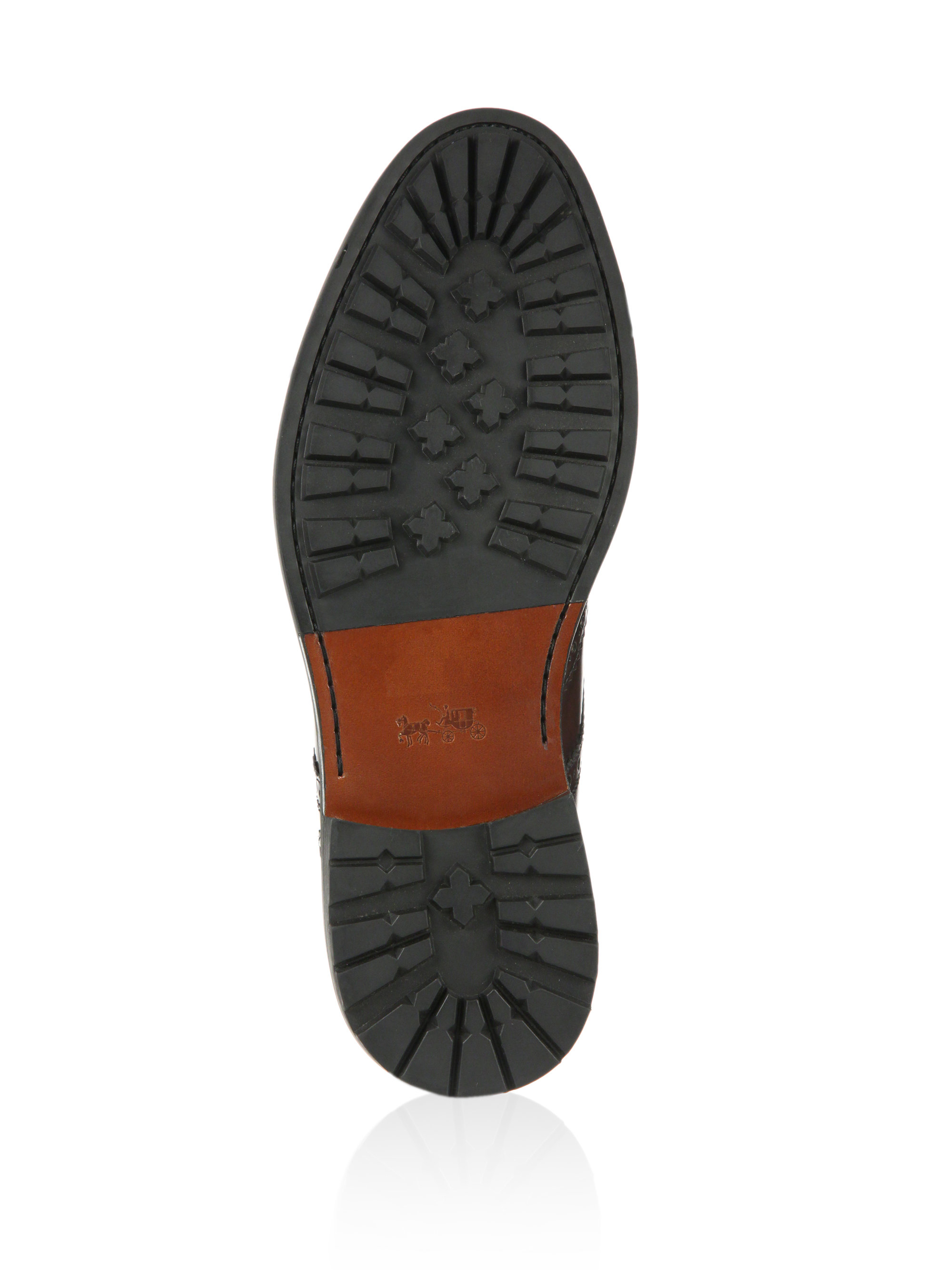 coach leather brown boots