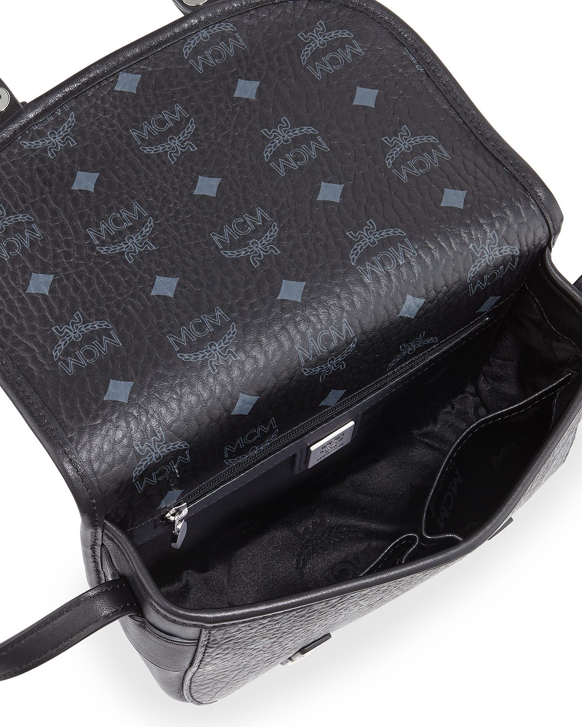 Mcm Color Visetos Crossbody Flap Messenger Bag in Black Lyst