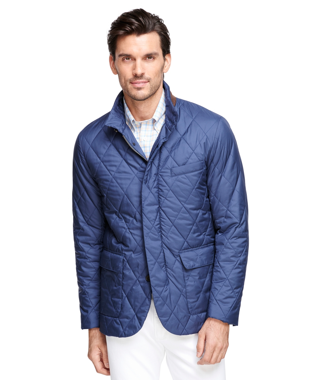Lyst - Brooks Brothers Quilted Hybrid Jacket in Blue for Men